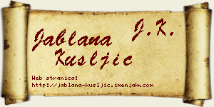 Jablana Kušljić vizit kartica